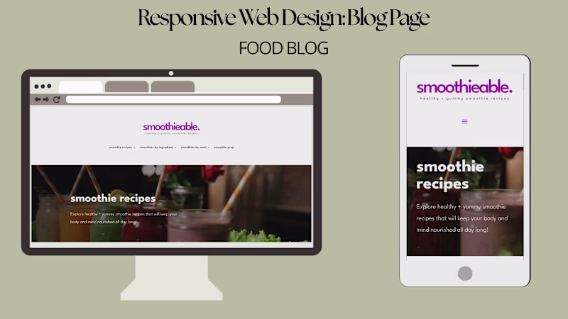 Cover image for Food & Recipe Blog Page | Responsive Web Design, Content, Brand