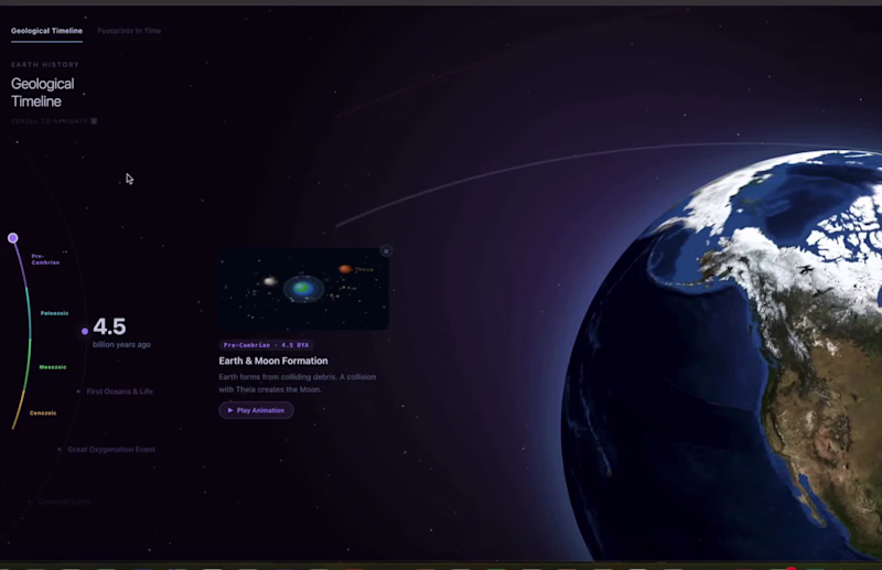 Cover image for I built Interactive Earth History