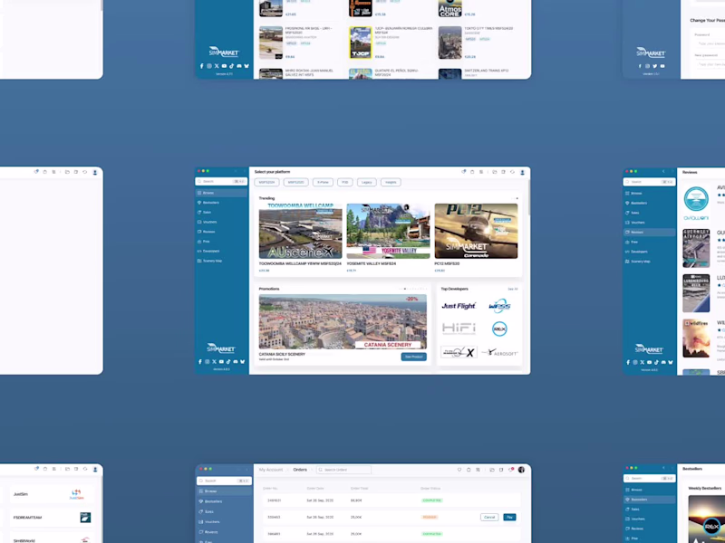 Cover image for simMarket - Marketplace for Flight Simulation