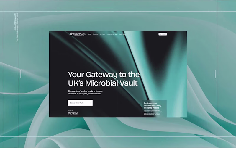 Cover image for Framer Investor Website | StrainVaults Biotech Startup