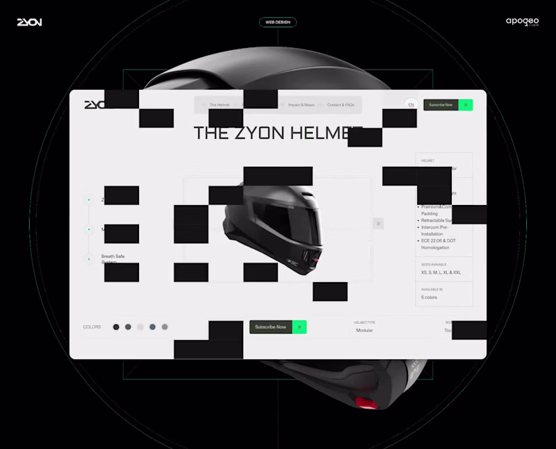 Cover image for Turning innovation into interaction for Zyon Helmets.