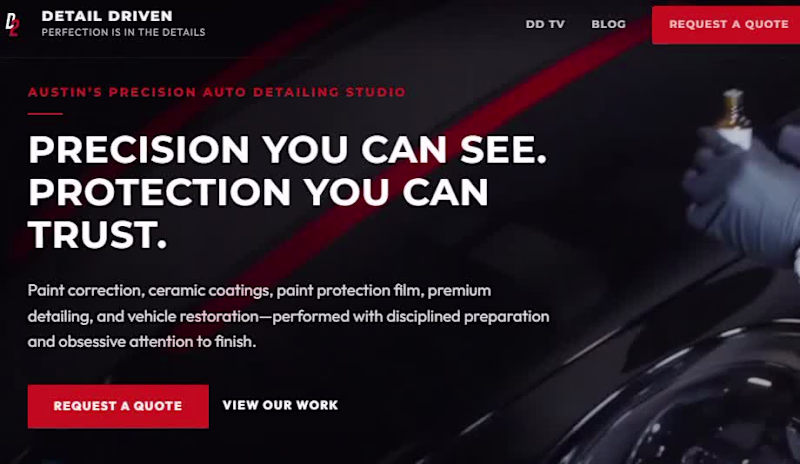 Cover image for Auto Detail & Ceramic Coating Branded Website