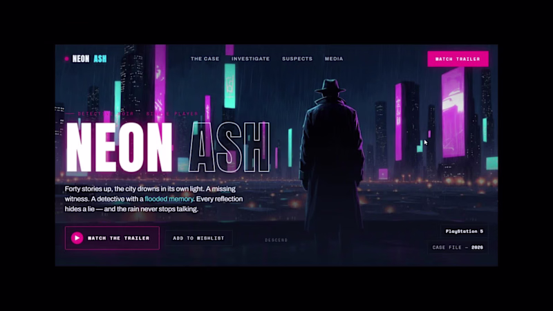 Cover image for Neon Ash — A cinematic
