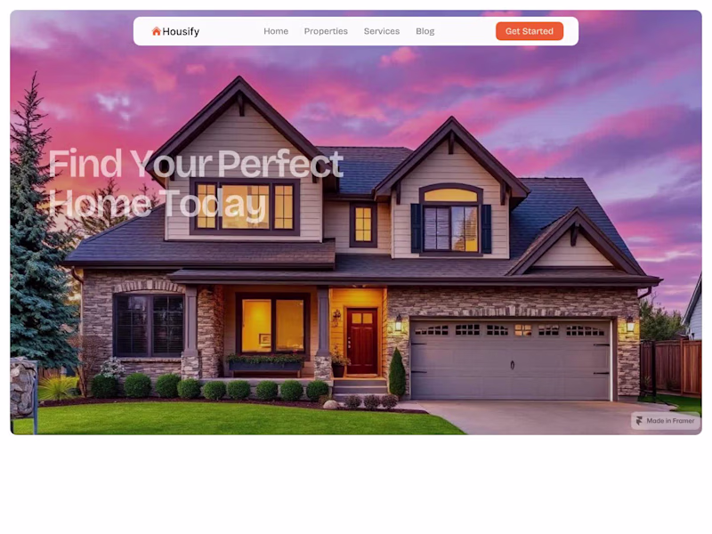 Cover image for Housify Framer Website, Animated with