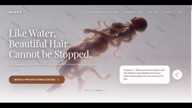 Cover image for Interactive Editorial Website Concept for a Luxury Hair Brand