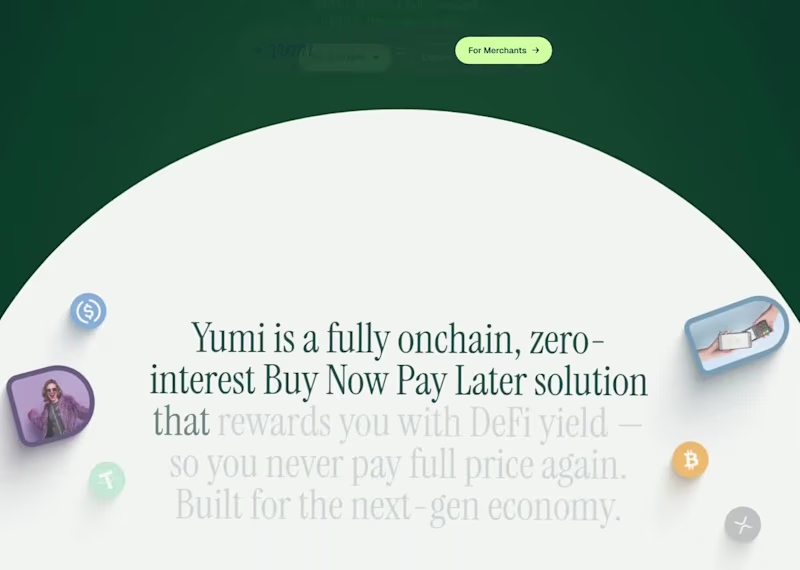 Cover image for Landing page for yumi finance
