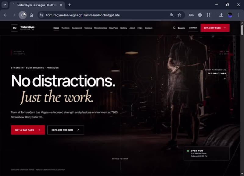 Cover image for A cinematic, multi-page gym website