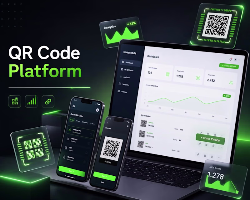 Cover image for UI/UX Design for QR Codes generating and managing platform
