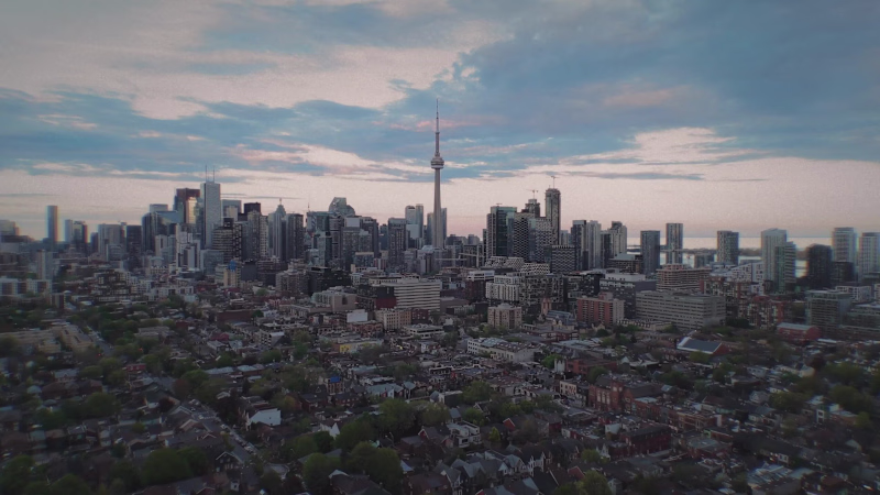 Cover image for Cinematic aerial study of Toronto