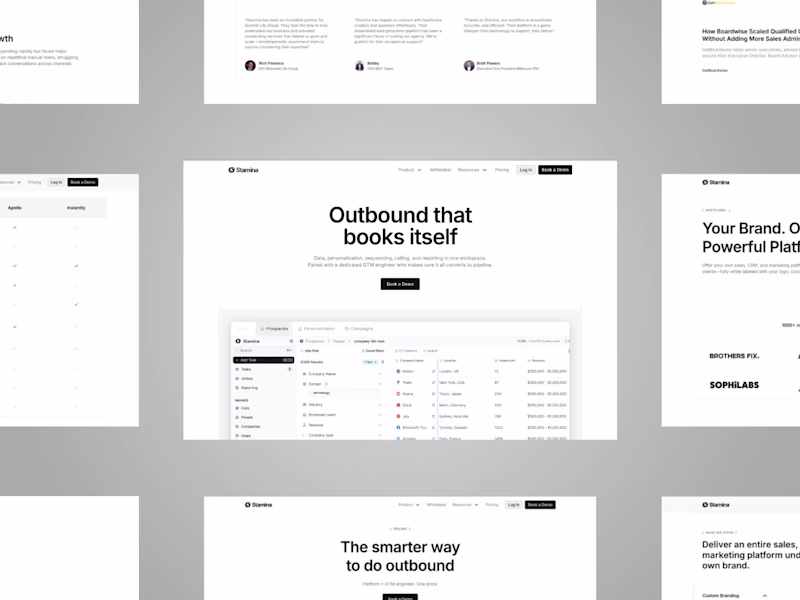 Cover image for Stamina.io - Framer Website Design & Development