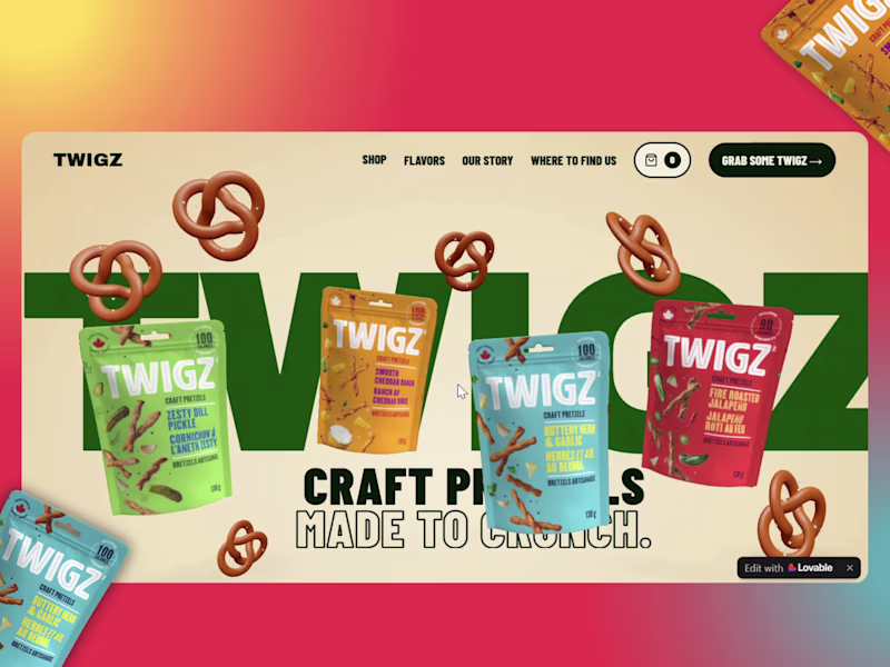Cover image for TWIGZ 3D Interactive Website Redesign