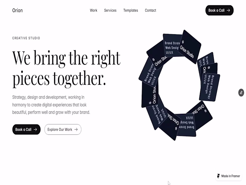 Cover image for Orion - Creative Studio Website
A