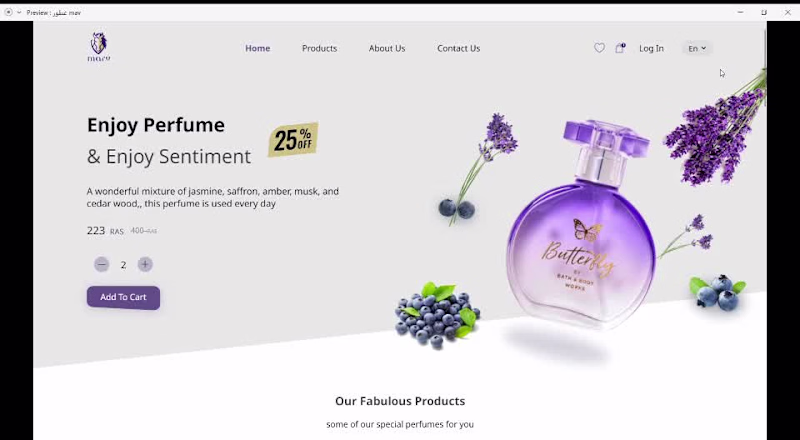 Cover image for E-commerce WEBSITE FOR PERFUMES - Heba Hasan