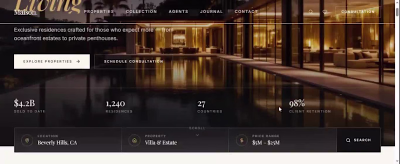 Cover image for Modern Real Estate Website |