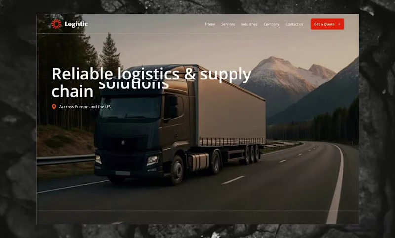 Cover image for Logistic landing page
