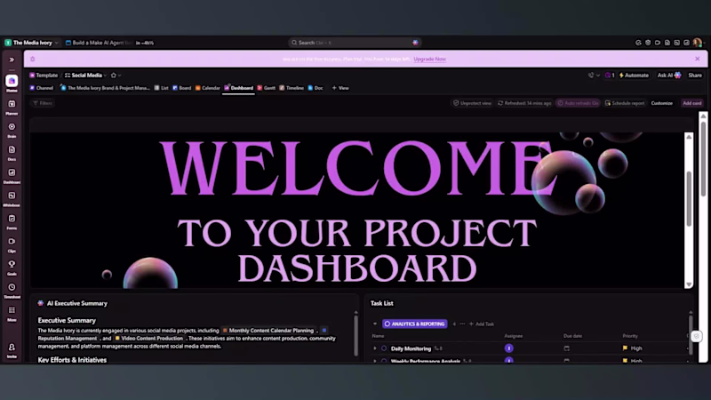 Cover image for I designed a “Welcome to Your Project Dashboard” widget in C...