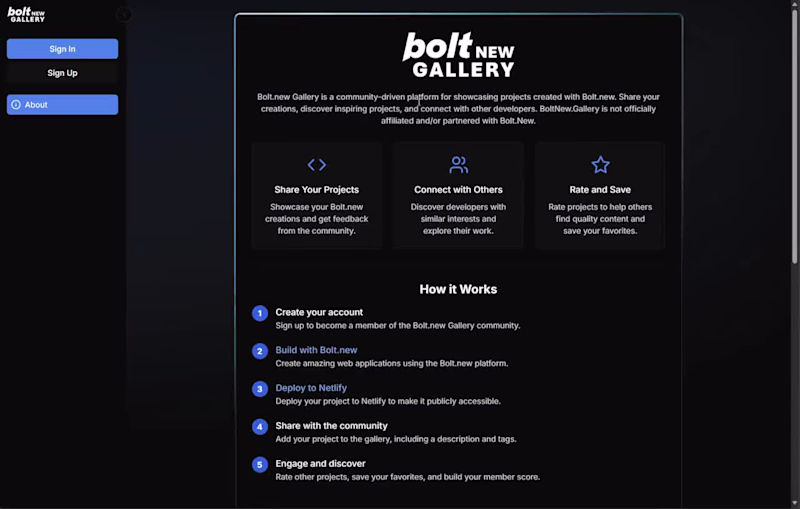 Cover image for Bolt Gallery: Community Hub for Shared Projects