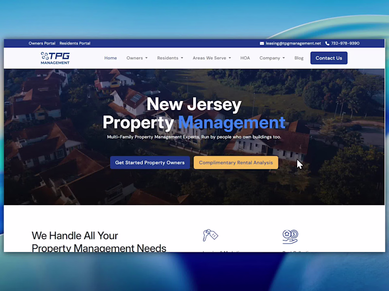 Cover image for Responsive Property Management Website for TPG