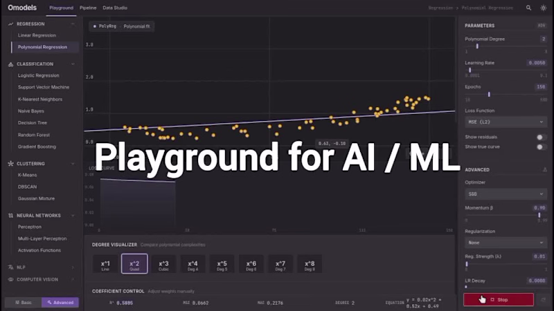 Cover image for Omodes , A AI Playground for visualize , learn , practice fu...