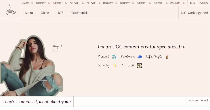 Cover image for Mabel - UGC Content creator portfolio template