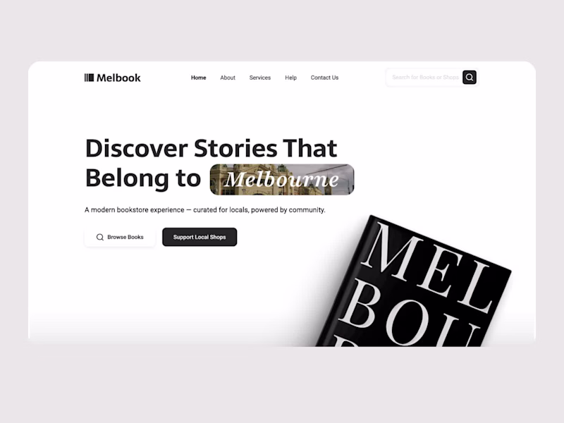 Cover image for Website design, Melbook! readers hub for you who live or vis...