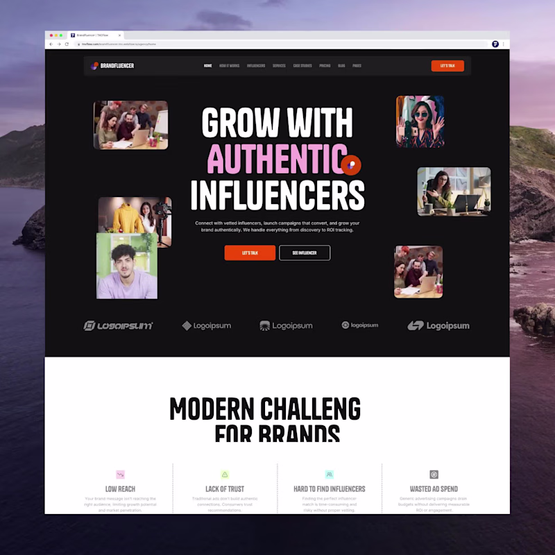 Cover image for Multipurpose Influencer Marketing Website Template
