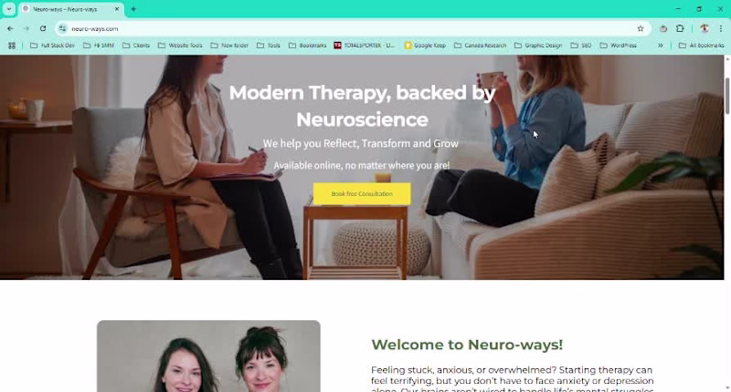 Cover image for Therapist Booking Website Development
