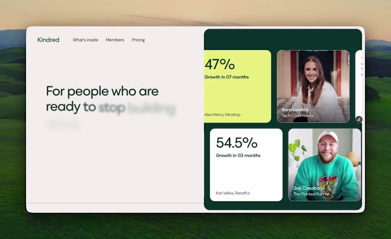 Cover image for Launch Your Community: Kindred Landing Page Template