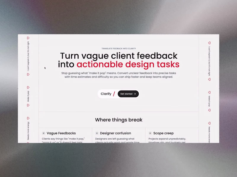 Cover image for AI tool that turns vague client feedback into clear design tasks