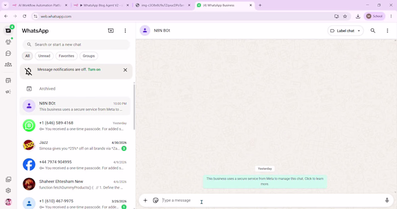 Cover image for WhatsApp Blog Agent is an
