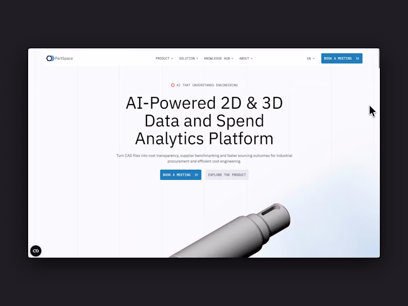 Cover image for Partspace: B2B SaaS marketing website