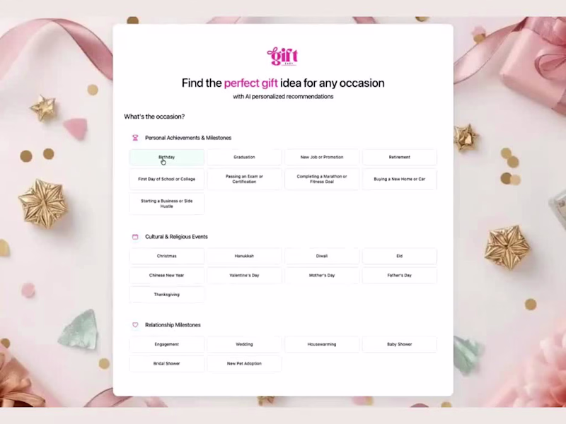 Cover image for GiftEasy

A web app that helps