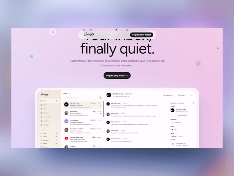 Cover image for Emmayly — SaaS Marketing Website | Design & Development