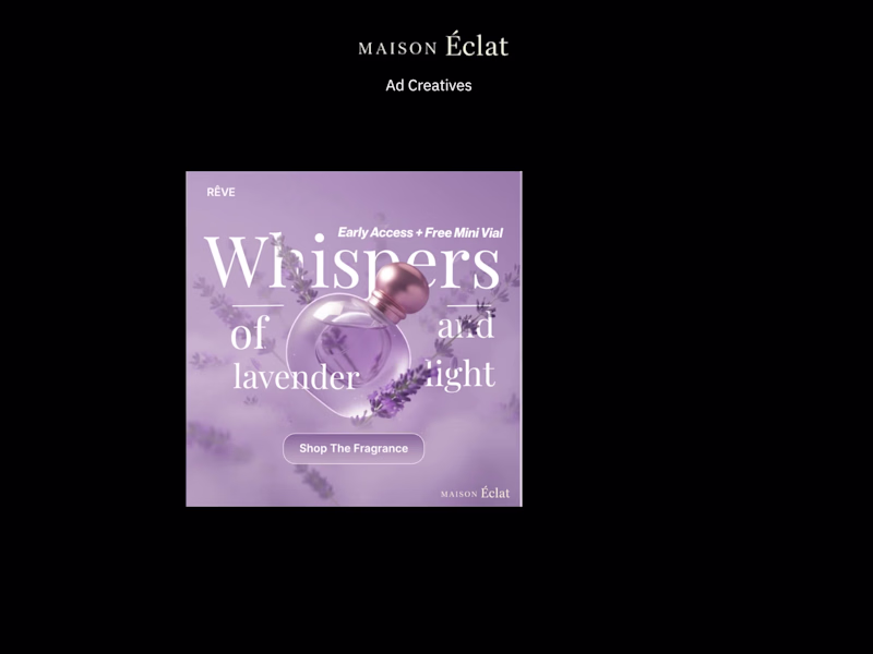 Cover image for Cinematic Fragrance Ad Campaign for Maison Éclat