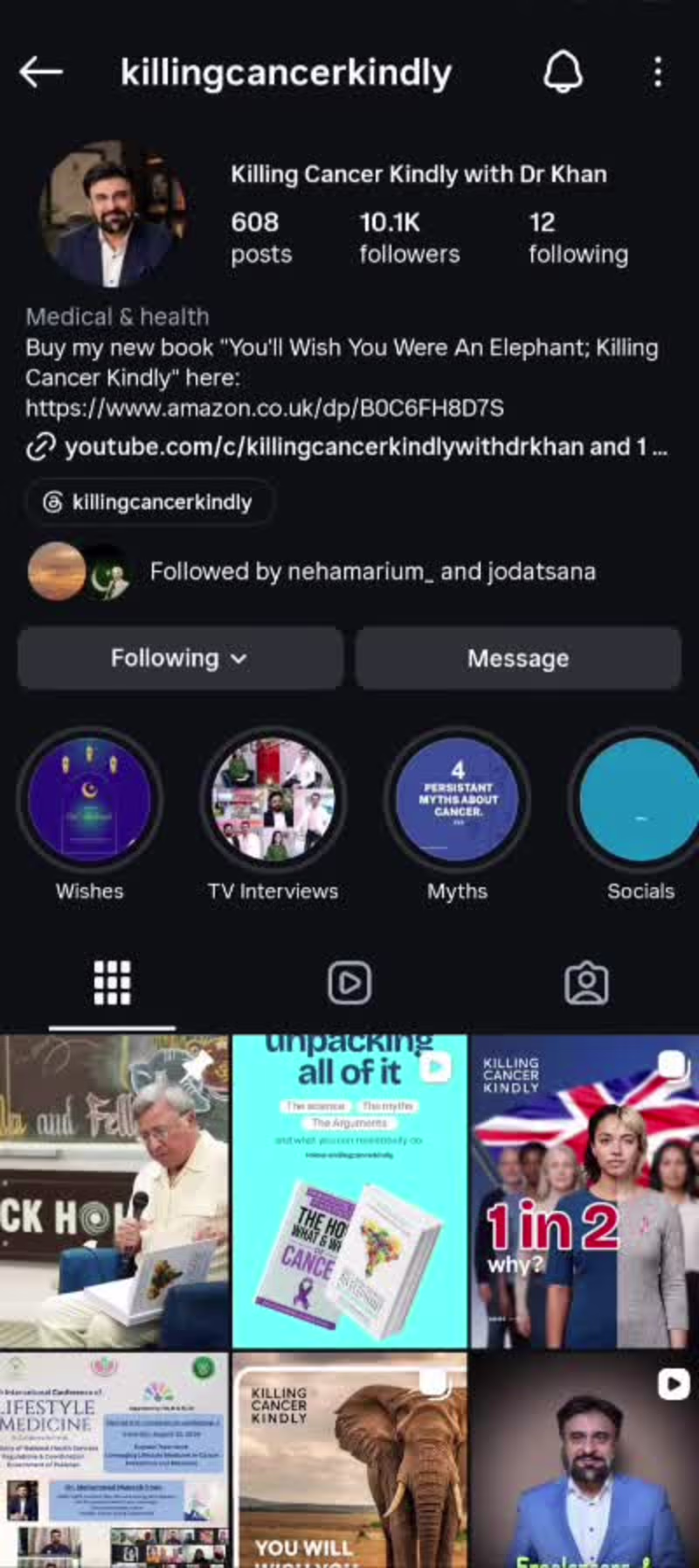 Cover image for Instagram content creation for KCK Killing Cancer Kindly