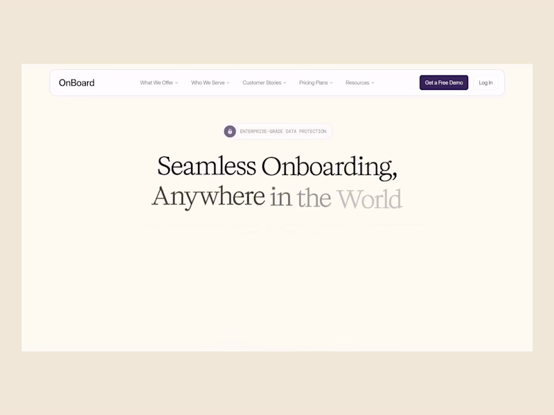 Cover image for OnBoard – SaaS Website Hero Section