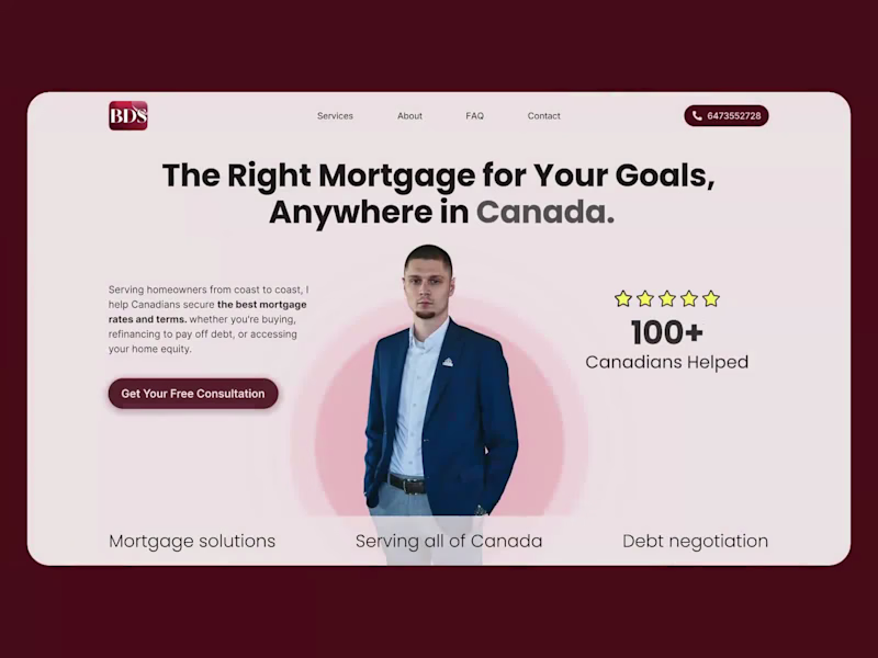 Cover image for Project completed 🎉 Modern landing page for a Canadian mort...