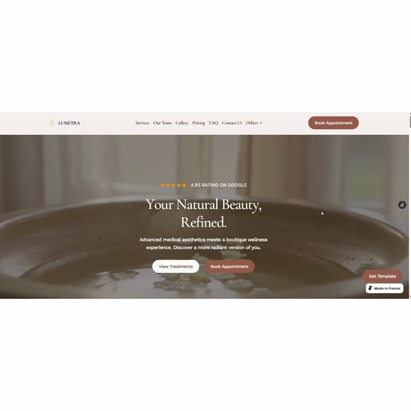 Cover image for Upcoming med spa template features:
•
