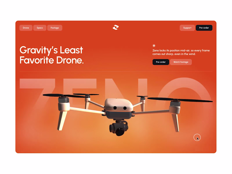 Cover image for ZENO: 3D Landing Page for