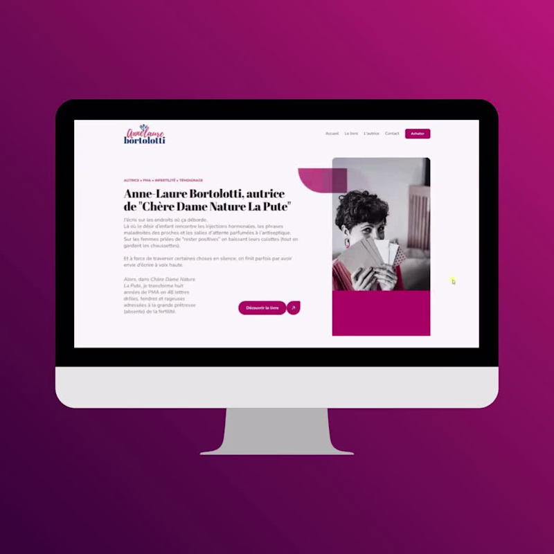 Cover image for WordPress website for an author