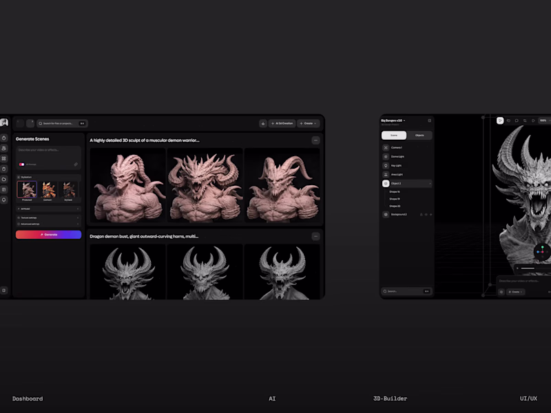 Cover image for AI-Powered 3D Builder Platform UI Design