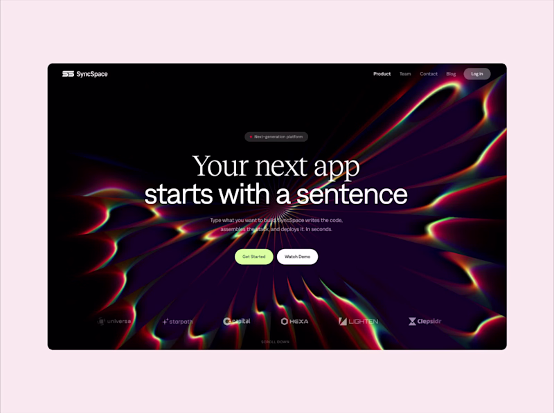 Cover image for Explosive gradient hero section made