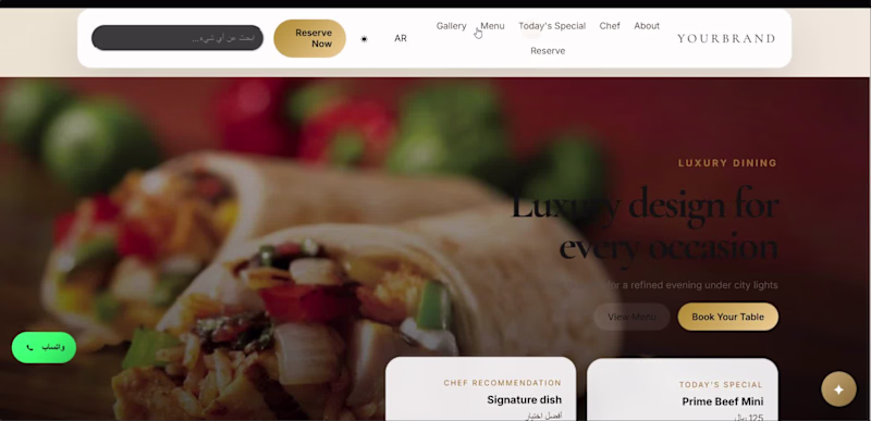 Cover image for Modern Restaurant Website