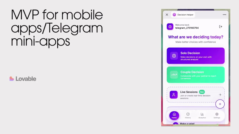 Cover image for Decision Helper telegram mini-app