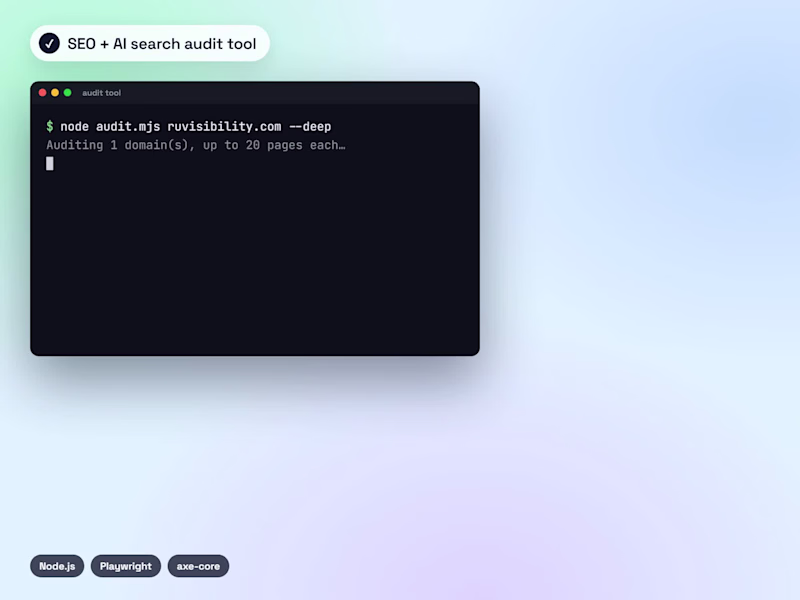 Cover image for SEO + AI Search Audit Tool