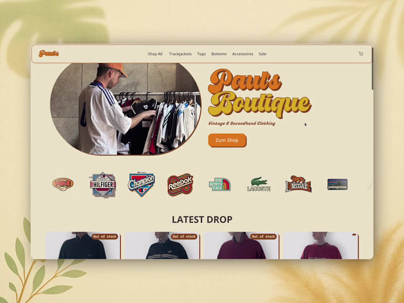 Cover image for Paul’s Boutique Zürich – Website for Vintage & Secondhand Shop