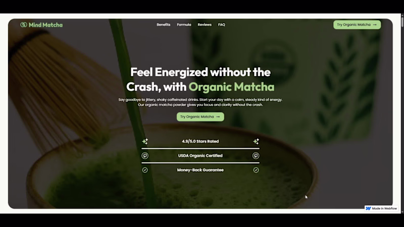 Cover image for Mind Matcha: New Webflow project
