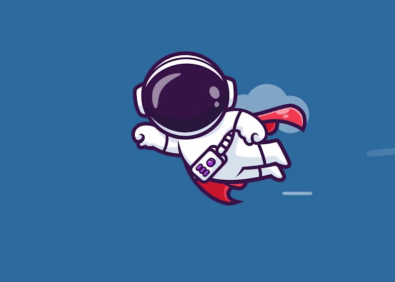 Cover image for  Astronaut Flying - Rive Animation