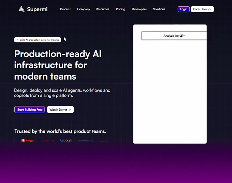 Cover image for AI SAAS Startup Hero Section