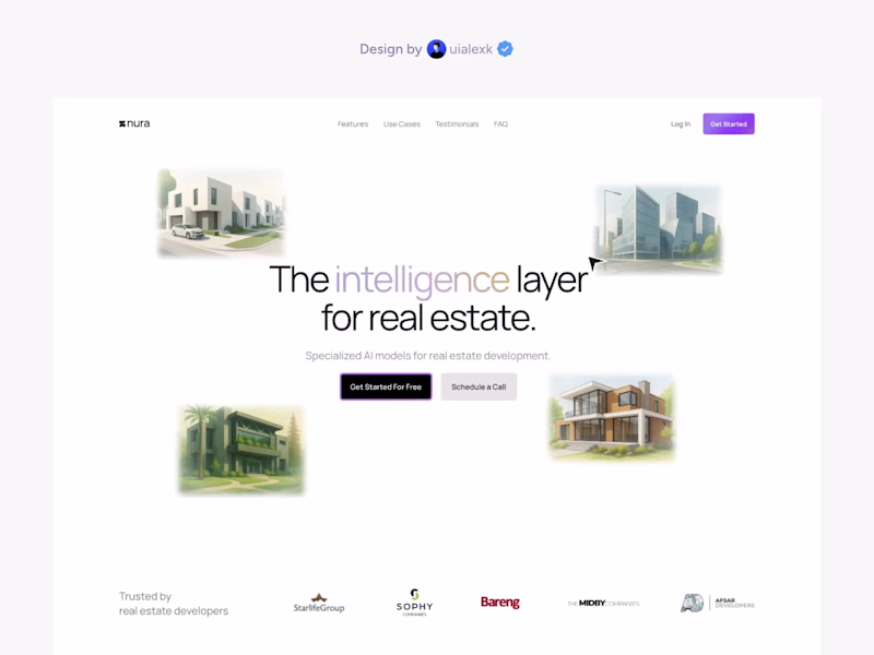 Cover image for Nura AI Real Estate Landing Page Design and Framer Development